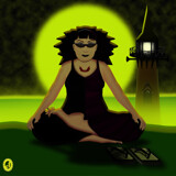 Jo1A R3dd at Haunted Point - Night by Jhihmoac, illustrations->digital gallery