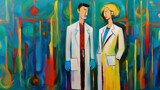 Lab Coat Painting #4 by Tzorben, computer-> a.i. gallery
