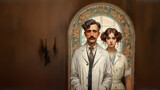 Art Nouveau in a lab coat #3 by Tzorben, computer-> a.i. gallery