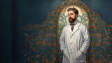 Art Nouveau in a lab coat #7 by Tzorben, computer-> a.i. gallery