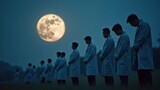 Full Moon and Lab Coats #2 by Tzorben, computer-> a.i. gallery