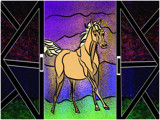 Horse At The Stall Stained Glass by bfrank, illustrations gallery