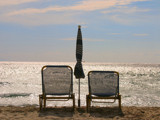 Sun,sea,sand and sunloungers. by ronsaunders47, Photography->Shorelines gallery