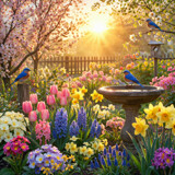 Spring Garden Blooms by tigger3, computer-> a.i. gallery