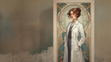 Art Nouveau in a lab coat #4 by Tzorben, computer-> a.i. gallery