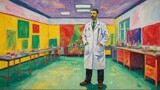 Lab Coat Painting #3 by Tzorben, computer-> a.i. gallery