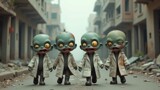 Cute Zombies in Lab Coats #2 by Tzorben, computer-> a.i. gallery