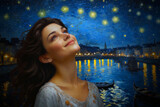 Appreciation of a Starry Night Over the Rhone by casechaser, computer-> a.i. gallery