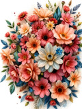 Painted Flowers by danika, computer-> a.i. gallery