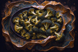 Roasted Broccoli with Garlic and Basil Tahini Sauce by casechaser, abstract->surrealism gallery