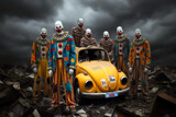 P.T. Barnum's Traveling Zombiedrome Clowns by casechaser, computer-> a.i. gallery