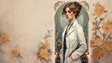 Art Nouveau in a lab coat #6 by Tzorben, computer-> a.i. gallery