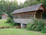 Covered Bridge to Log Church by Gary1592, Photography->Places of worship gallery