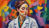 Lab Coat Painting #5 by Tzorben, computer-> a.i. gallery