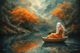 Pensive In Orange by casechaser, computer-> a.i. gallery