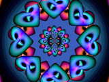 Neon Heart-O-Rama by Flmngseabass, abstract gallery